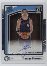 2024 Panini Donruss Optic Rated Rookie Signatures Trentyn Flowers #330 Auto RC
