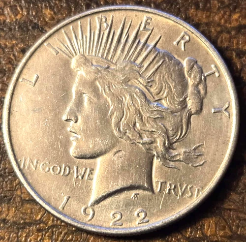 Better AU - 1922 Peace Silver Dollar - 90% Silver US Coin