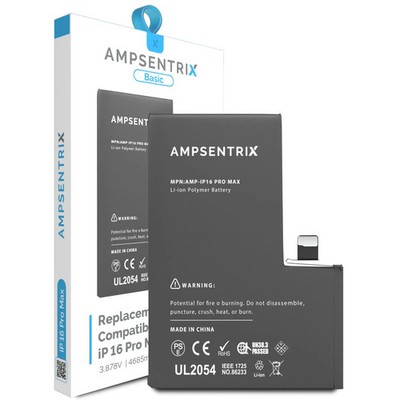 AmpSentrix Basic Battery for iPhone 16 Pro Max Replacement | eBay