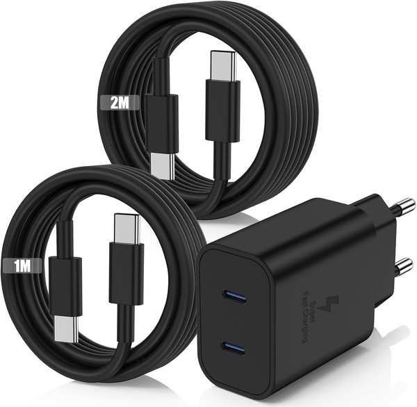 USB C LadegeräT 45W SchnellladegeräT Mit 1M 2M Kabel FüR Galaxy S21 S23 S26-image
