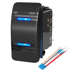 Marine Rocker Switch 12V 20A 3 Position ON Off ON DPDT 7 Pin 3 Way Rocker Swi...