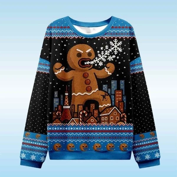 Gingerbread Monster Christmas Ugly Sweatshirt