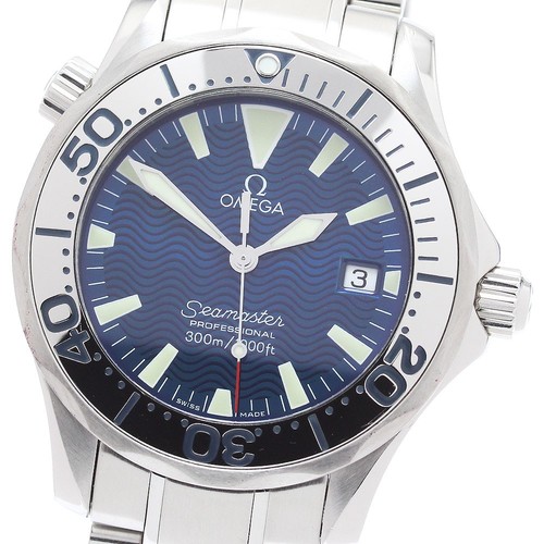 OMEGA 2263.80 Seamaster 300 Watch Date Quartz Stainless Steel 36mm Men - Picture 2 of 7