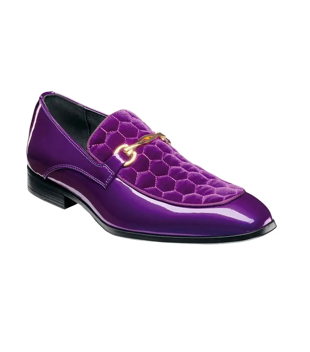 Stacy Adams Sprague Moc Toe Bit Slip On Shoes Purple 25732-542 | eBay