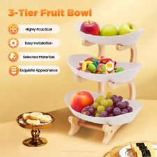 3-Tier Serving Bowls Snack Dessert Cake Tray Plate Rack with Stand for Party NEW