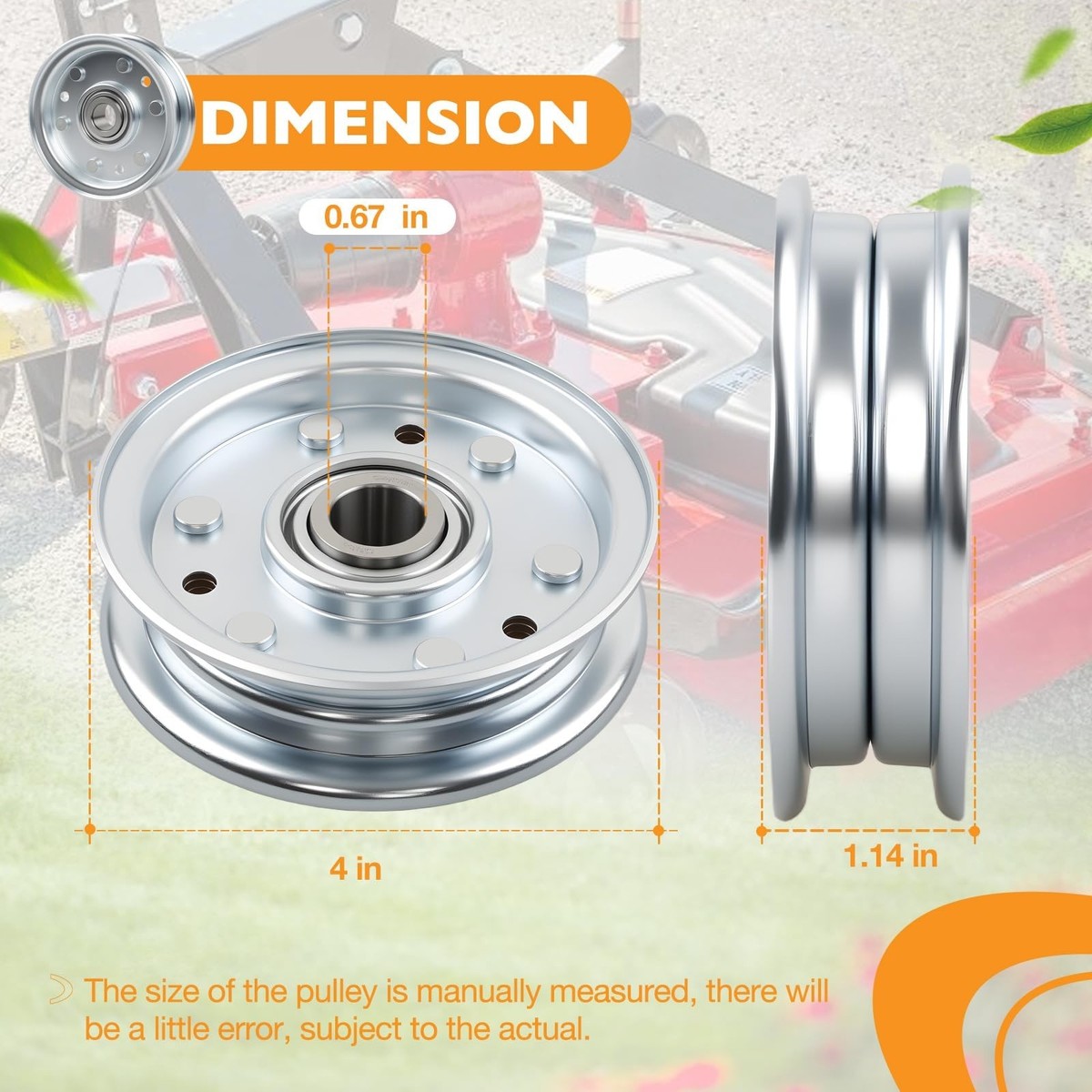 164090 Idler Flat Pulley Compatible with RFM Series 4' 5' 6