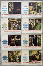 The Desperate Hours set of 8 1955 Lobby Cards. Humphrey Bogart, Fredric March.