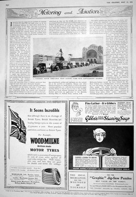 Alter Druck 1916 Vauxhall Motor Krankenwagen Zug Kairo Ägypten Krieg Siers Holz 20.