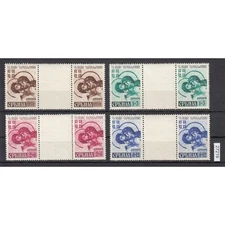 Serbia 1942, Mi No. 62-65 Zw I between Steg