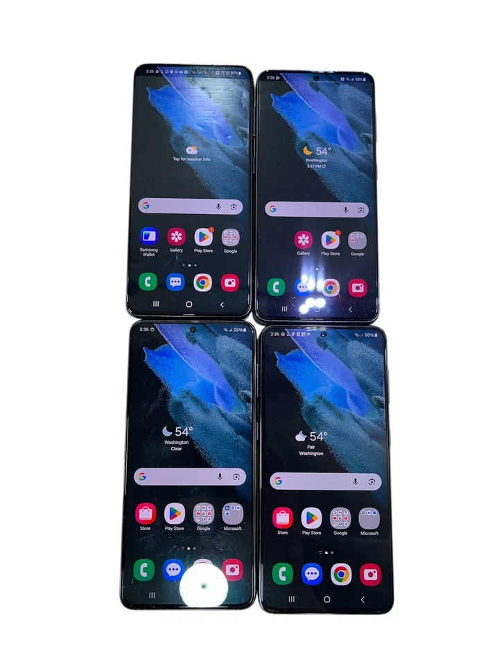 LOT OF 4:  SAMSUNG GALAXY S21 5G (SM-G991U) 128GB PHANTOM GRAY - AT&T & T-MOBILE - Image 2 of 4