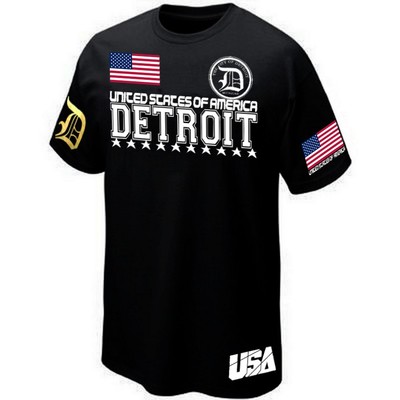 T-Shirt "CITY OF DETROIT USA" - Couleur Noir Coton - Marque B&C - Taille Homme - Neuf Avec étiquettes