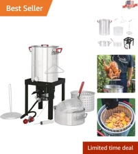 High-Output 30 Qt. Turkey Fryer and 10 Qt. Fishing Cooker -  Outdoor Set