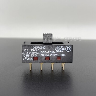 DEFOND DSE-2313 6.5A 250VAC DSE-2310-1 10A 250VAC 8Pins 3Positions Slide Switch