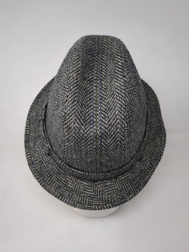 Vintage STETSON Equalizer Fedora Wool Gray Tweed Men's Size Medium 7 or 7 1/8 - Image 4 of 4