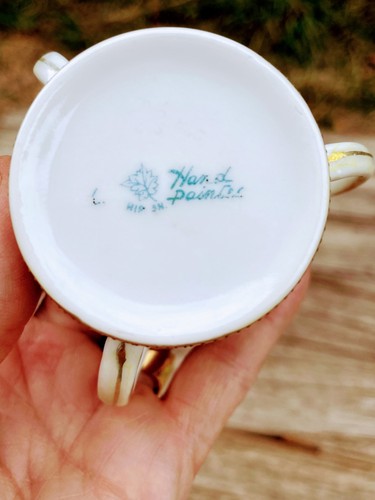 Antique Nippon Hand Painted Roses 3 Handle Loving Cup Small - Picture 4 of 12