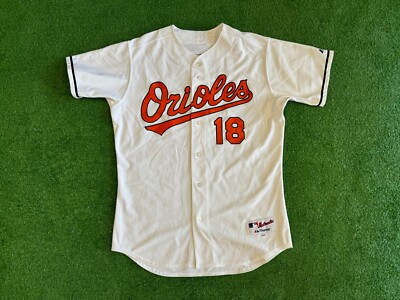 Baltimore Orioles Javy López #18 Authentic MLB Baseball Jersey