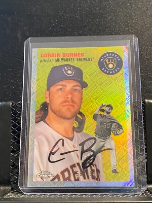 Corbin Burnes  2023 Topps Chrome Platinum  Topps Logofractorr #256/499