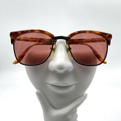 Vintage Marcolin 662 Black Brown Metal Oval Sunglasses Italy FRAMES ONLY 