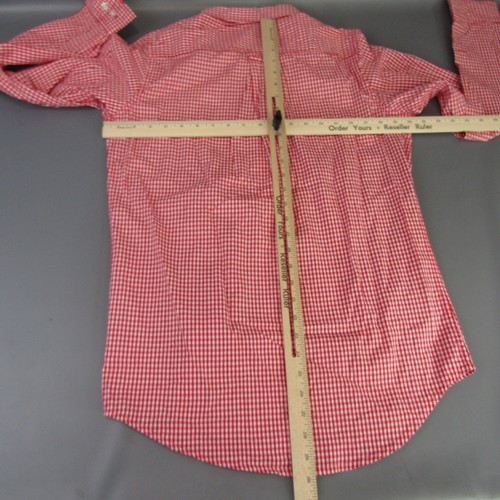 Wisconsin Badgers Gingham Plaid Dress Shirt Men's Size S 100% Cotton Small - Imagen 10 de 12