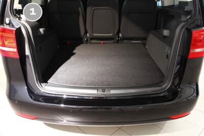 Kofferraummatte mit Ladekantenschutz passend für VW Sharan 2 Alhambra 2 7N