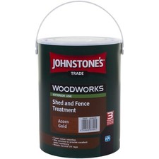 Johnstone's Trade Woodworks Shed & Fence Paint 5 Litre Acorn Gold