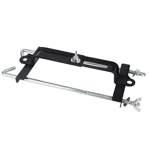 Black Car Storage Battery Holder Hold Down Adjustable Stabilizer Metal Bracket - Picture 4 of 12