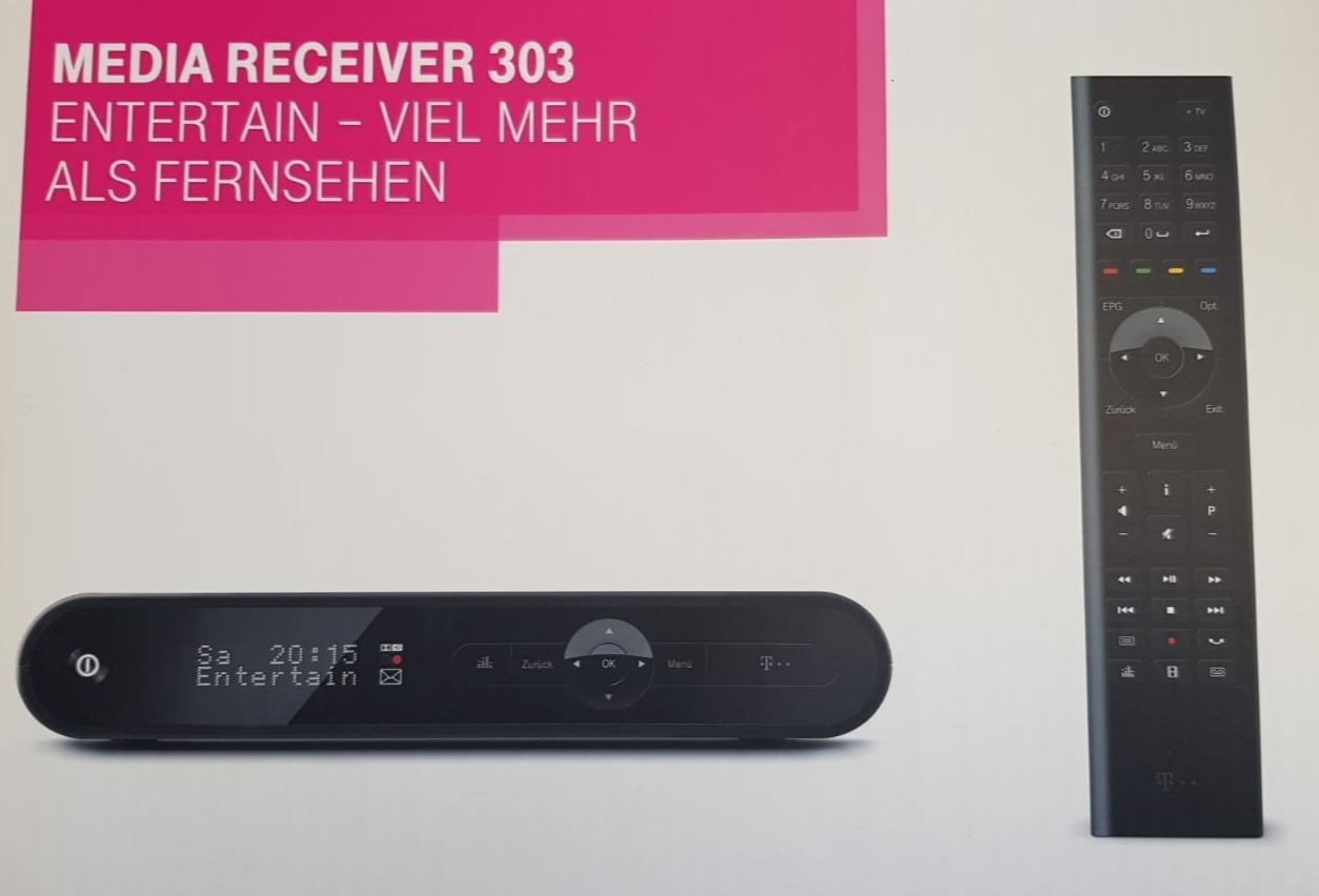 Telekom Media Receiver 303 Entertain 500GB MR303 4M Flash HD HDMI USB NEU OVP