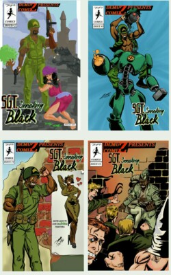 SGT. SMOKING BLACK #2,3,4,5,6,7 NEW INDIE COMIC COMICBOOK ORIGINAL  1st PRINTING