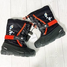 Sorel NWT Disney Frozen Olaf Flurry Snow Boots Little Kid Youth 2 Black Winter