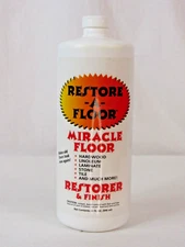 Restore-A-Floor Miracle Finish 32 OZ Wood Polish Hard Wax Stone Tile- New Sealed