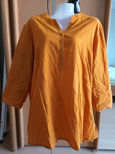 Indische Baumwollbluse, Kurta, Damen, ¾ Arm, Gr. XXL (44)  neuwertig