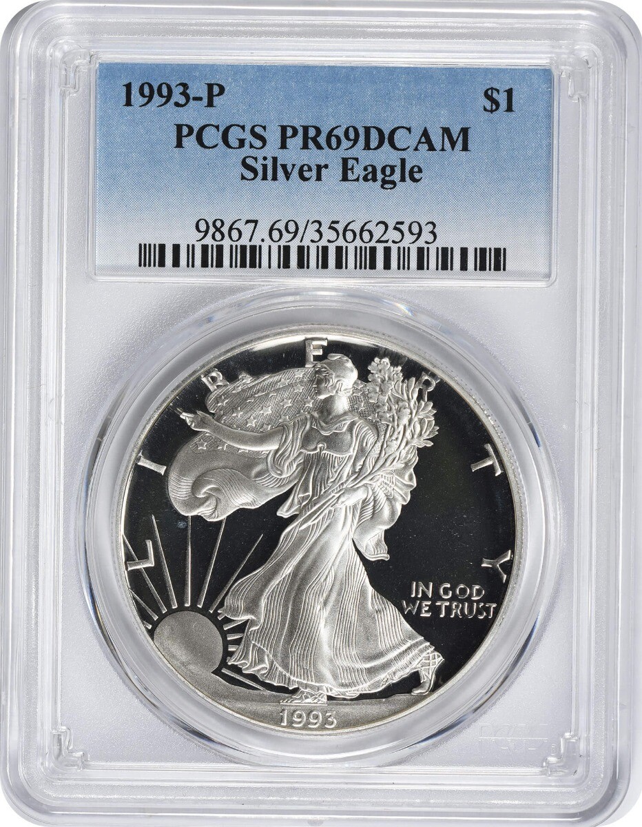 American Eagle - ★PCGS★1993－P PR69 DCAM 1ドル 銀貨 イーグル アメリカ 1993-P American Silver Eagle Dollar PR69DCAM PCGS Proof 69