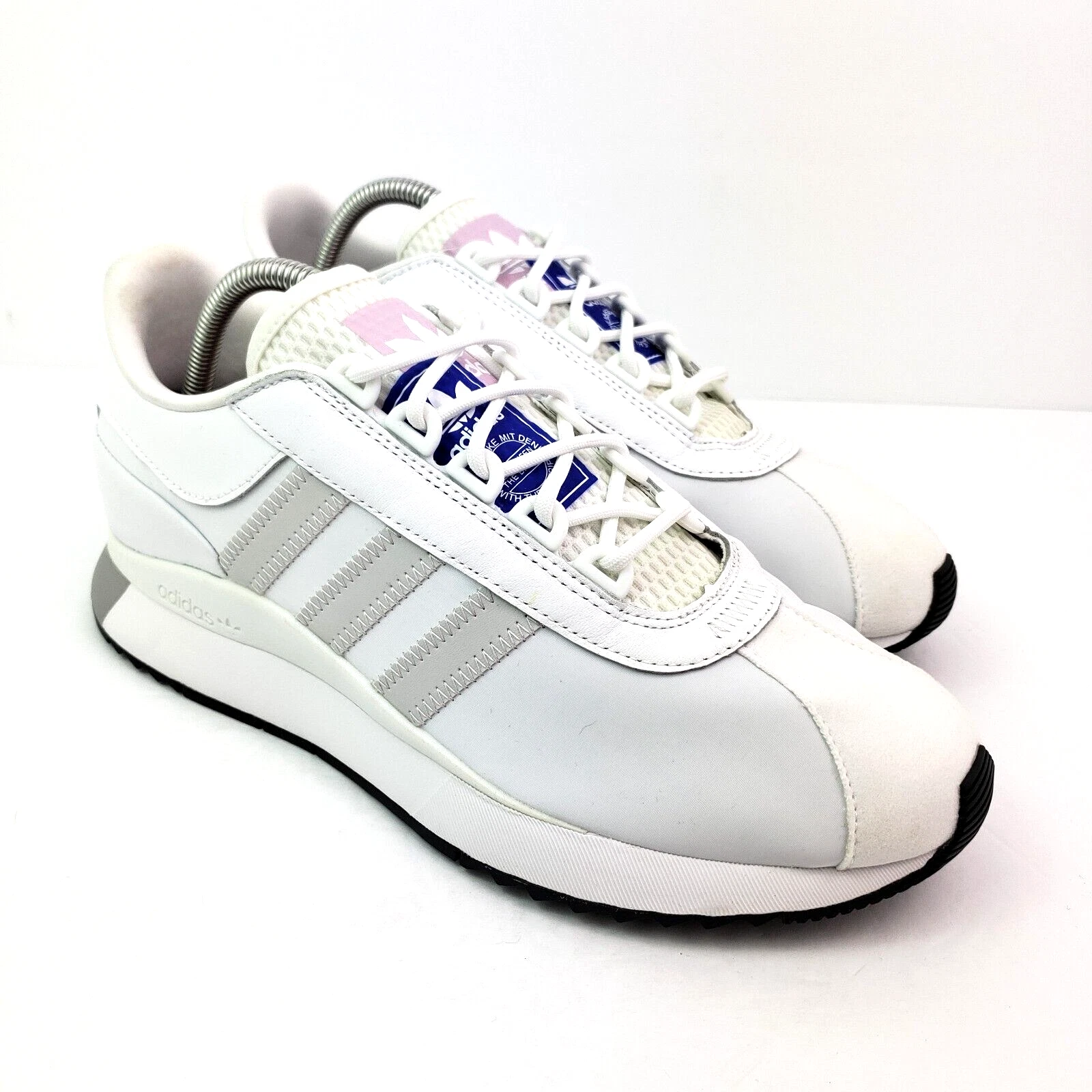 Scarpe da ginnastica Adidas SL Andridge da donna taglia 10 bianche grigie EG6846