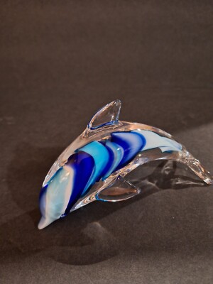 Dolphin Art Glass Figurine 