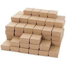 Kraft Cotton Filled Jewelry Box 21 Case of 100 