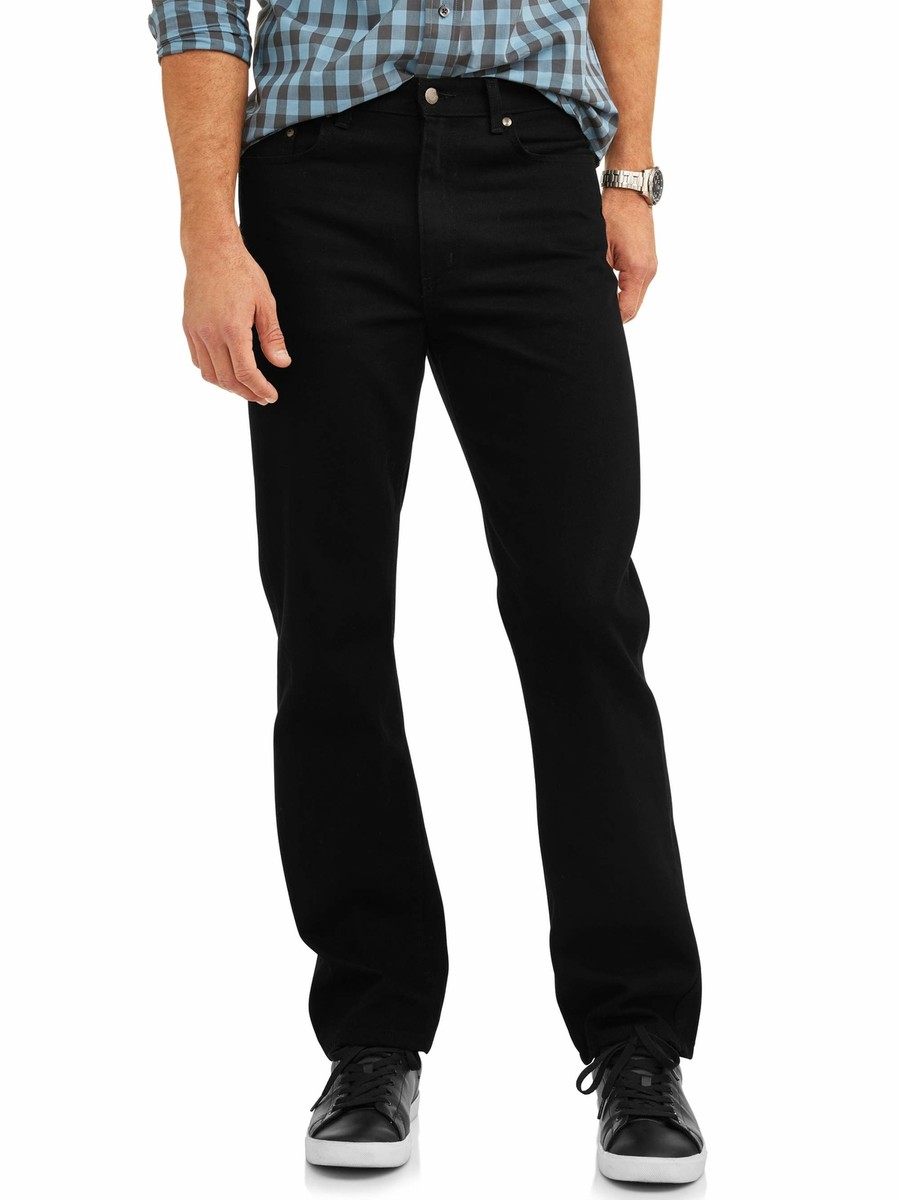 George Jeans Men's SIZE 32X30 Black Relaxed Fit --D5-- | eBay