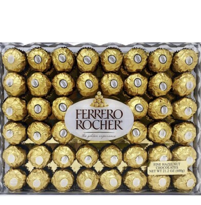 New Ferrero Rocher Fine Hazelnut Chocolates, 48 Count, Chocolate Gift Box