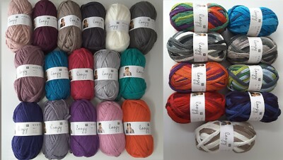 Rico design creative Loopy Bändchengarn Wolle Schalwolle uni oder color 150g