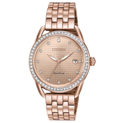 Citizen Rose-Gold Tone Eco-Drive LTR FE6083-72A Watch Citizen Ladies Eco-Drive LTR FE6083-72A Rose Gold-Tone Steel  main image 2