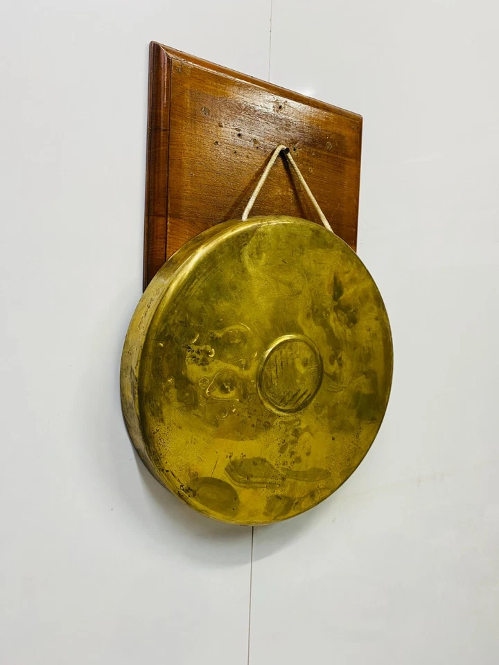 Original 1988 Seisakusho Co. Ltd, náutico antiguo latón barco redondo campana Gong Foto 4 de 4