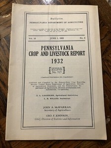 1932 Pennsylvania Crop and Livestock Report General Bulletin No. 517
