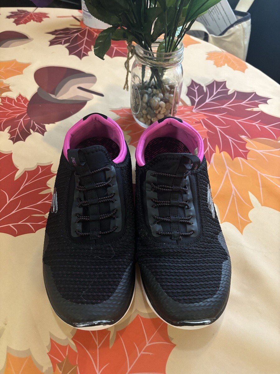 Skechers Womens Synergy 12386 Black Running Shoes Sneakers