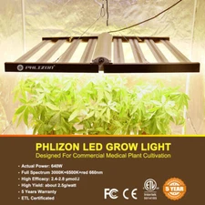 Phlizon FD6500 SAMSUNG LED Grow Light Strip Full Spectrum Indoor Commercial Lamp