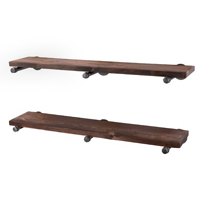 RESTORE Trail Brown 36 in. Shelves with Straight Brackets