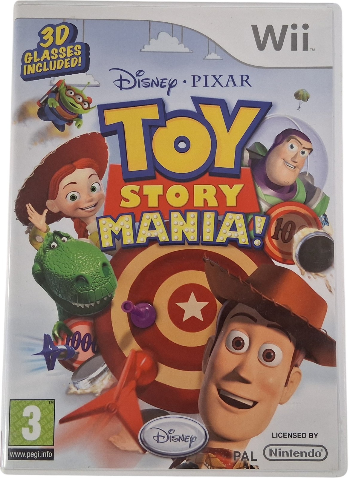 Disney Pixar Toy Story Mania 3D Glasses Included Wii Game Family Fun Preloved