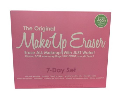 THE ORIGINAL MAKEUP ERASER 7 DAY SET PLUS BONUS LAUNDRY BAG PINK