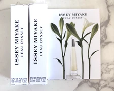 2 Pcs Issey Miyake L'eau D'issey Eau de Toilette EDT Sample Vials 1 ml/0.03 oz