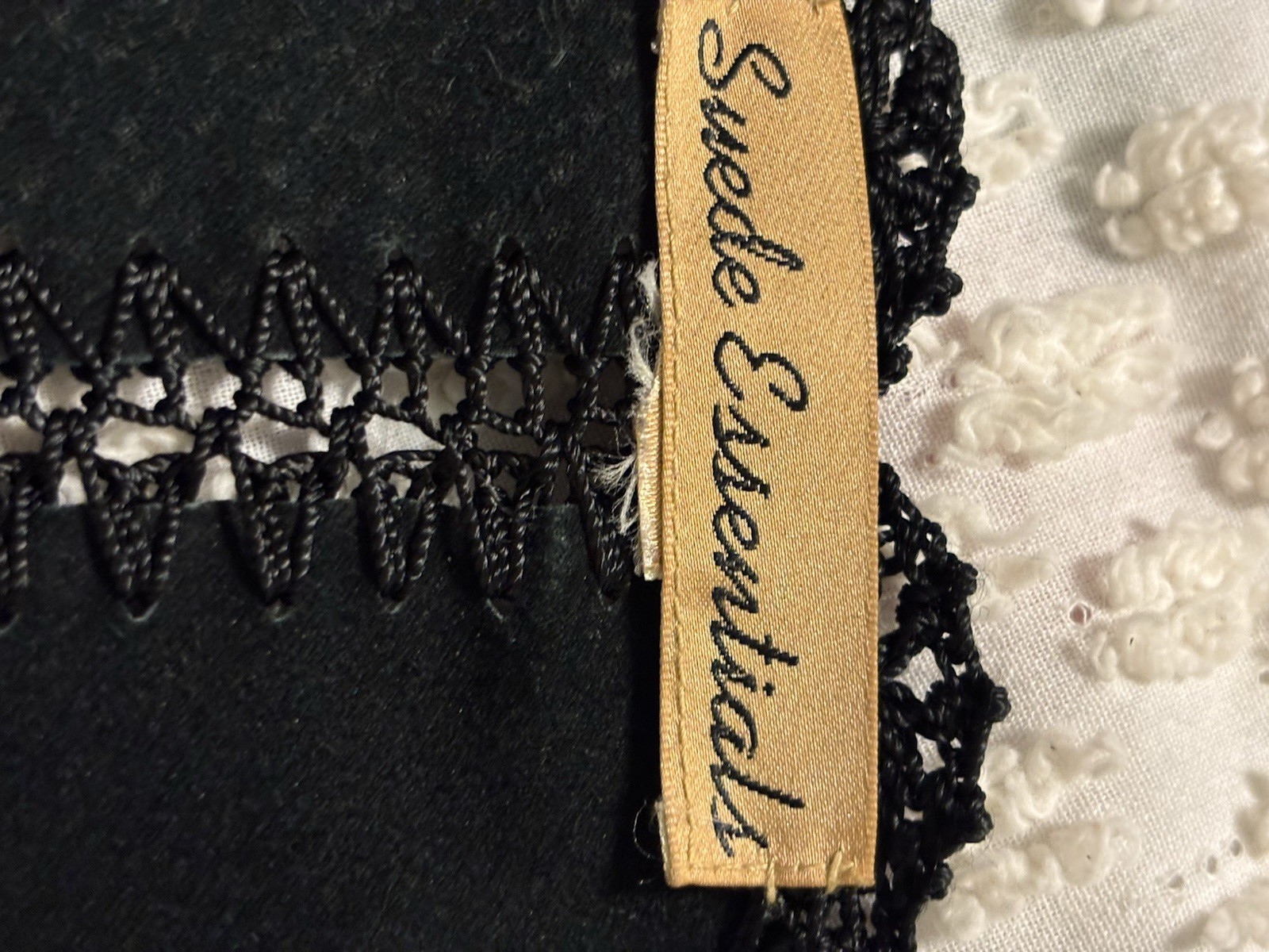 Suede Essentials Black Cropped Jacket Cardigan - image 5