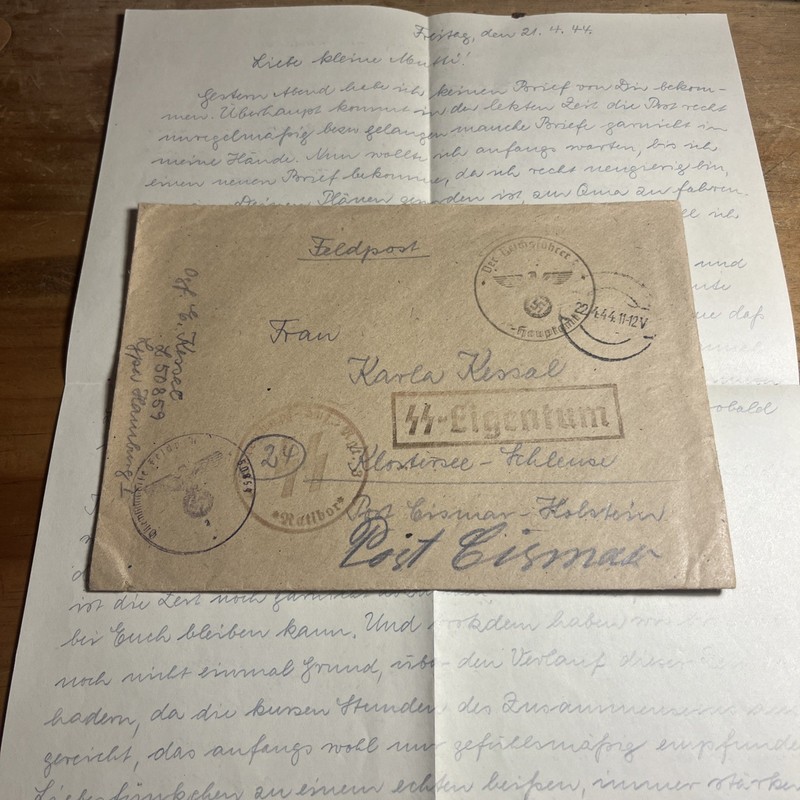 Rare WW2 German Feldpost Letter from Soldier Tank hunter division Panzer 