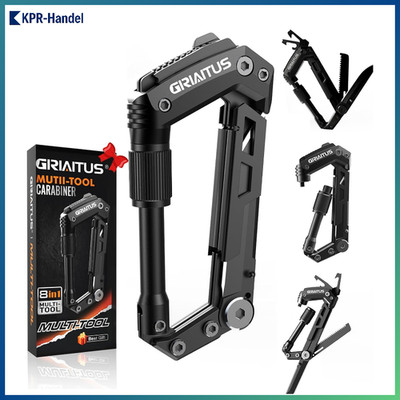 Multitool Karabiner 8in1 für Camping, Outdoor, Vatertagsgeschenk